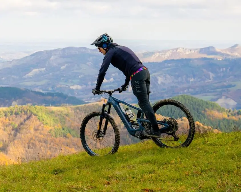 Posizione di discesa di base mountain bike